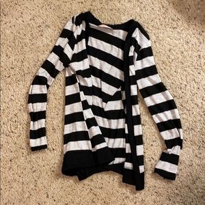 Black and grey striped cardigan